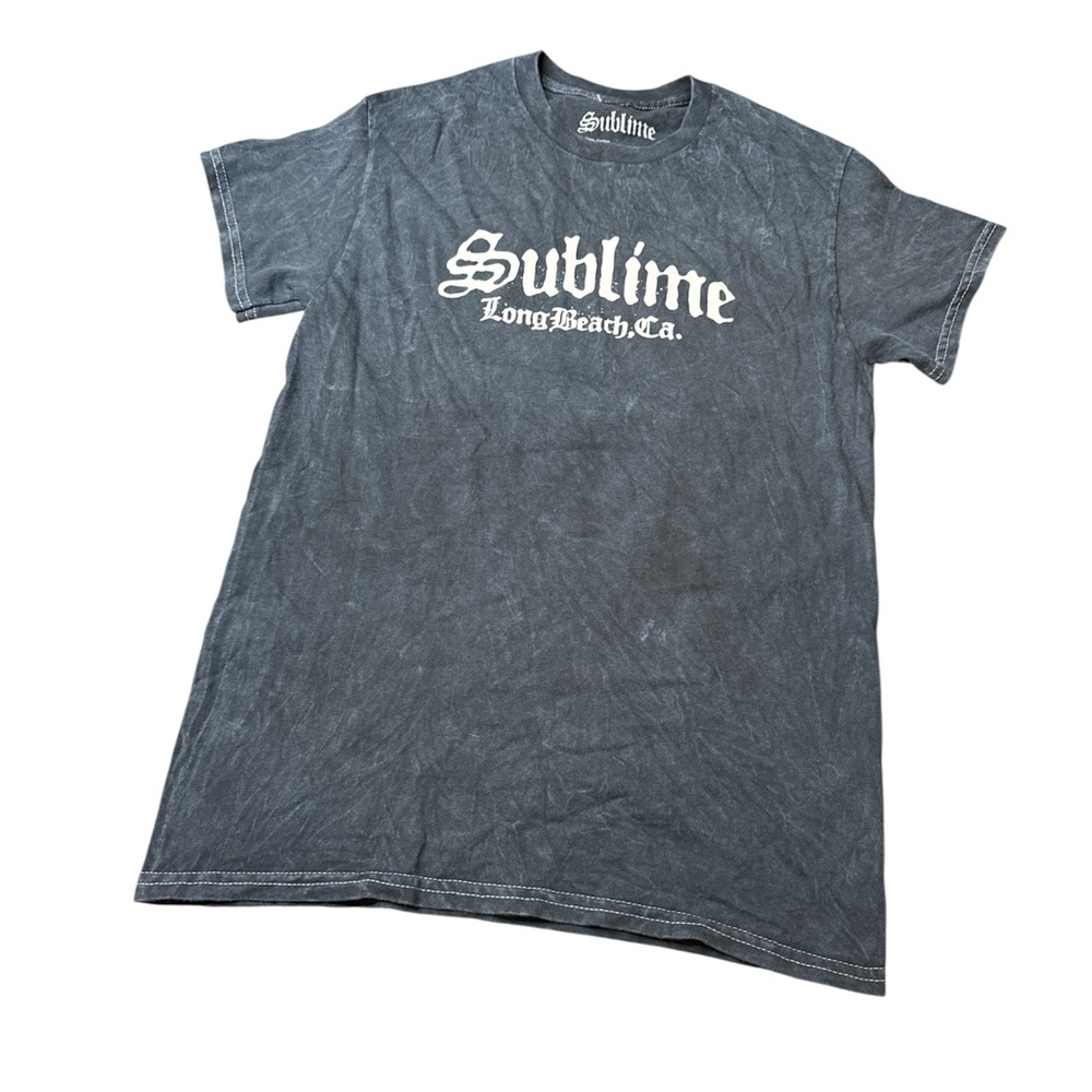 Sublime Acid Wash dyed blue Tee size small band t-shirt